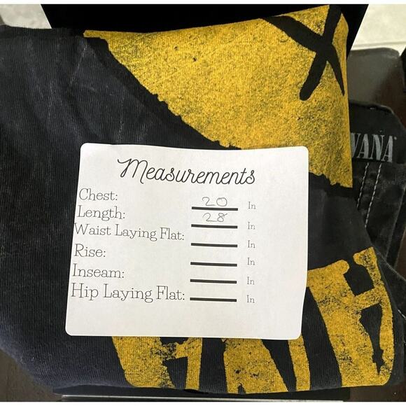 Nirvana Vintage Style Smile Back Short Sleeve Unisex T Shirt Crew Neck L Black - Picture 11 of 15